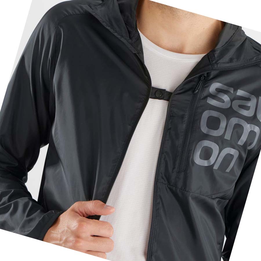 Salomon BONATTI CROSS WIND WINDBREAKERS Erkek Ceket Siyah | TR 3264DFM